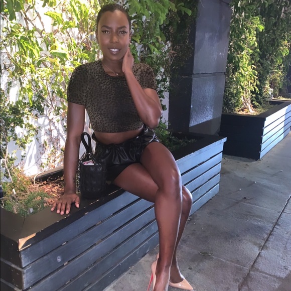 ALEXANDER WANG
Leopard Chenille Cropped Top - Picture 4 of 4